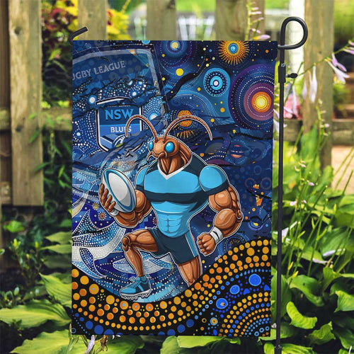 Mascot NSW Blues Rugby Garden Flag Aboriginal Galaxy