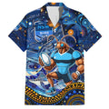 Personalised Mascot NSW Blues Rugby Hawaiian Shirt Aboriginal Galaxy