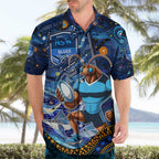 Personalised Mascot NSW Blues Rugby Hawaiian Shirt Aboriginal Galaxy