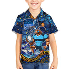 Personalised Mascot NSW Blues Rugby Hawaiian Shirt Aboriginal Galaxy
