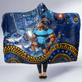 Mascot NSW Blues Rugby Hooded Blanket Aboriginal Galaxy