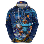 Personalised Mascot NSW Blues Rugby Hoodie Aboriginal Galaxy