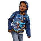 Personalised Mascot NSW Blues Rugby Kid Hoodie Aboriginal Galaxy
