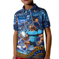 Personalised Mascot NSW Blues Rugby Kid Polo Shirt Aboriginal Galaxy