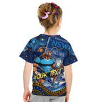 Personalised Mascot NSW Blues Rugby Kid T Shirt Aboriginal Galaxy