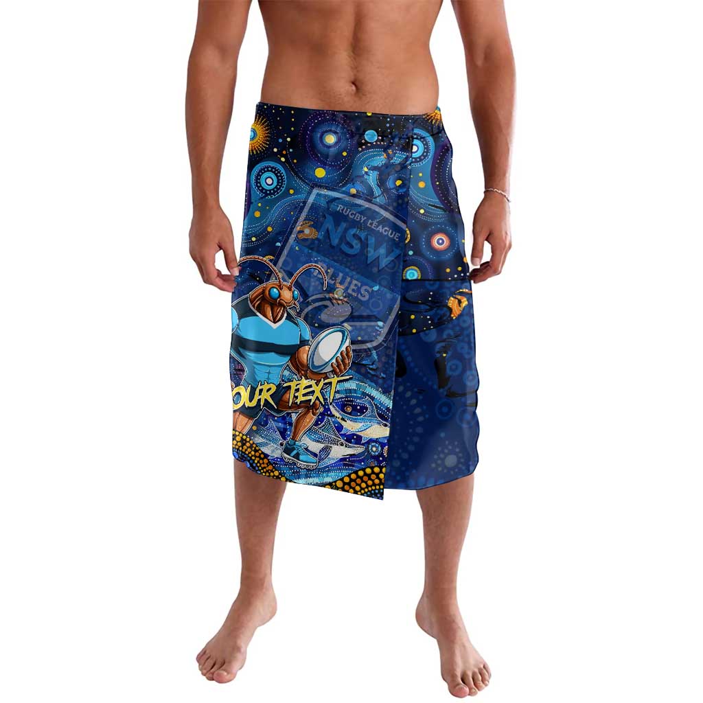 Personalised Mascot NSW Blues Rugby Lavalava Aboriginal Galaxy