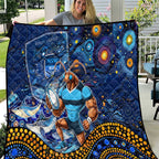 Mascot NSW Blues Rugby Quilt Aboriginal Galaxy