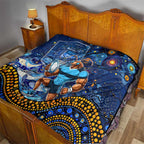 Mascot NSW Blues Rugby Quilt Aboriginal Galaxy