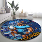 Mascot NSW Blues Rugby Round Carpet Aboriginal Galaxy