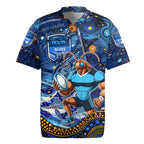 Personalised Mascot NSW Blues Rugby Rugby Jersey Aboriginal Galaxy