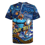 Personalised Mascot NSW Blues Rugby Rugby Jersey Aboriginal Galaxy