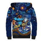 Personalised Mascot NSW Blues Rugby Sherpa Hoodie Aboriginal Galaxy