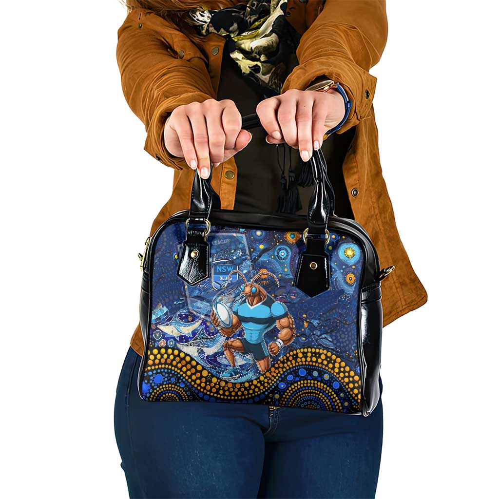 Mascot NSW Blues Rugby Shoulder Handbag Aboriginal Galaxy
