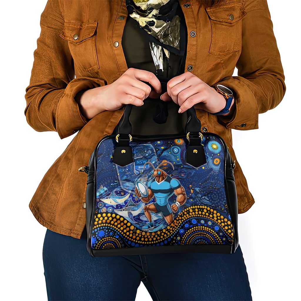 Mascot NSW Blues Rugby Shoulder Handbag Aboriginal Galaxy