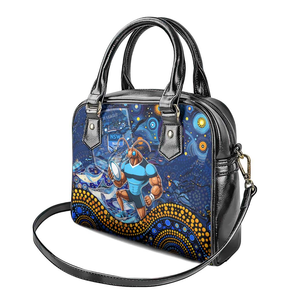 Mascot NSW Blues Rugby Shoulder Handbag Aboriginal Galaxy