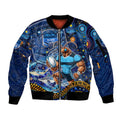 Personalised Mascot NSW Blues Rugby Sleeve Zip Bomber Jacket Aboriginal Galaxy