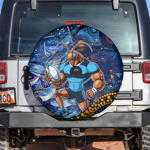 Mascot NSW Blues Rugby Spare Tire Cover Aboriginal Galaxy