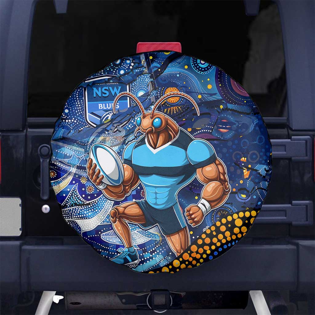 Mascot NSW Blues Rugby Spare Tire Cover Aboriginal Galaxy