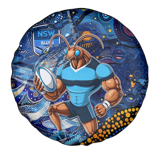 Mascot NSW Blues Rugby Spare Tire Cover Aboriginal Galaxy