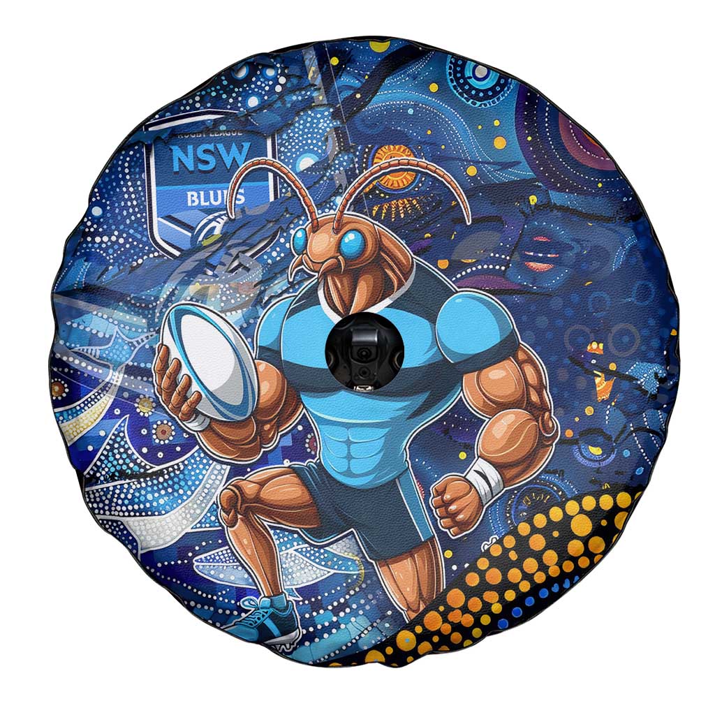 Mascot NSW Blues Rugby Spare Tire Cover Aboriginal Galaxy