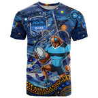 Personalised Mascot NSW Blues Rugby T Shirt Aboriginal Galaxy