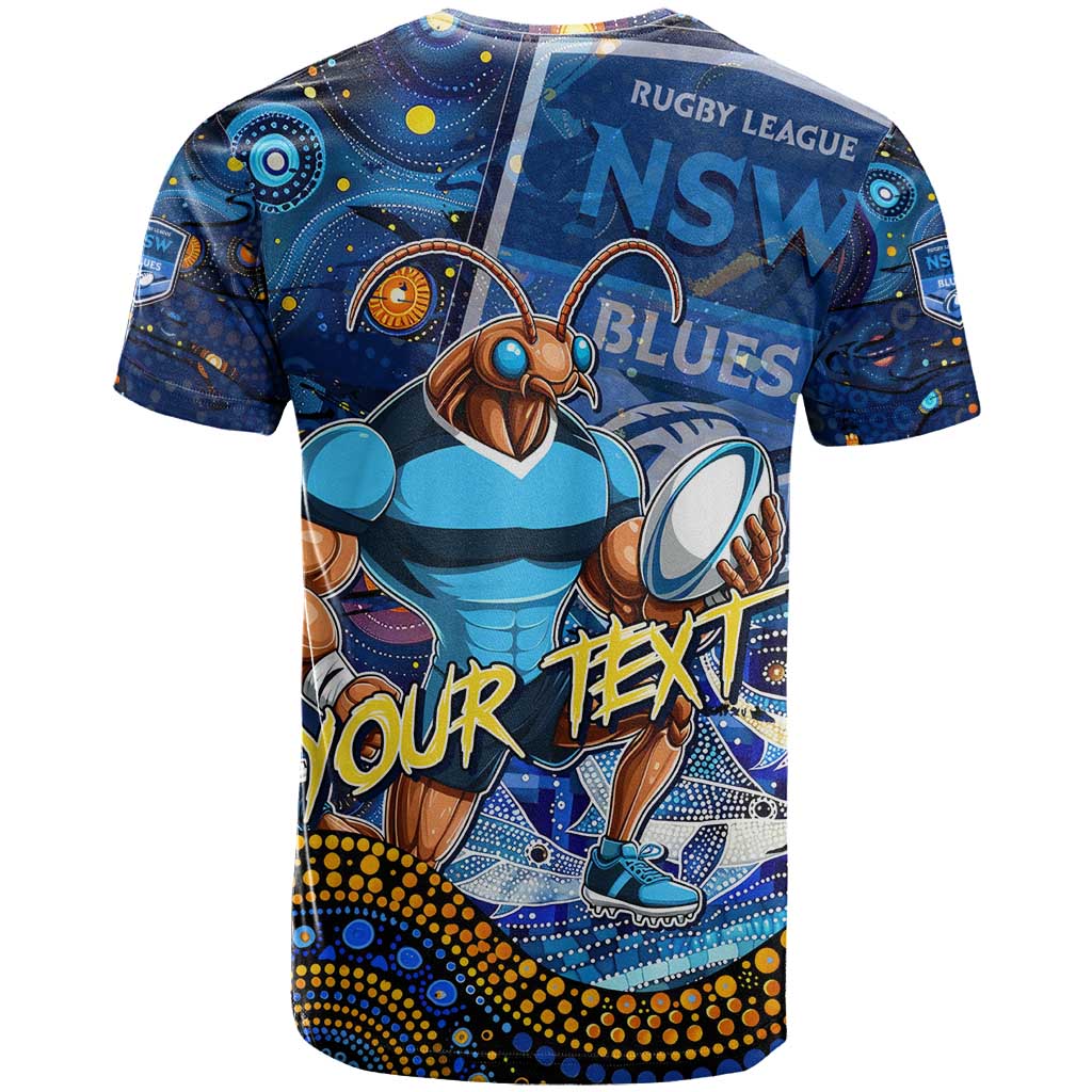 Personalised Mascot NSW Blues Rugby T Shirt Aboriginal Galaxy