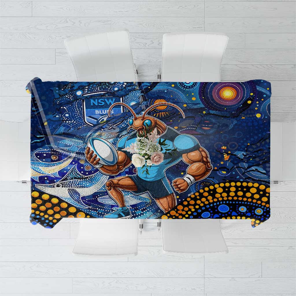 Mascot NSW Blues Rugby Tablecloth Aboriginal Galaxy