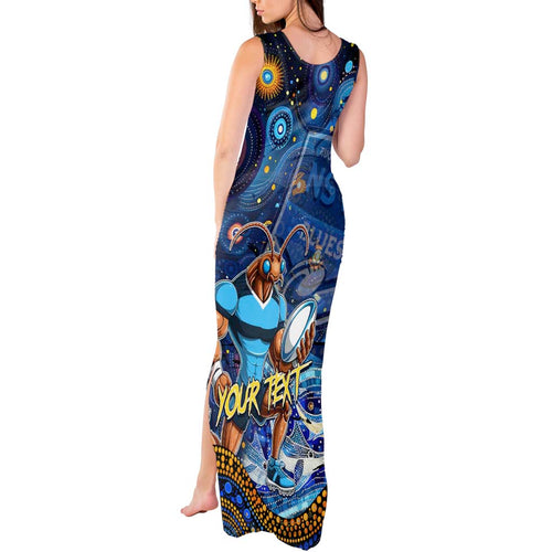 Personalised Mascot NSW Blues Rugby Tank Maxi Dress Aboriginal Galaxy
