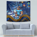 Mascot NSW Blues Rugby Tapestry Aboriginal Galaxy