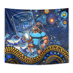 Mascot NSW Blues Rugby Tapestry Aboriginal Galaxy