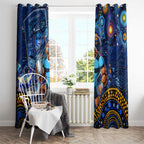 Mascot NSW Blues Rugby Window Curtain Aboriginal Galaxy