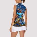 Personalised Mascot NSW Blues Rugby Women Sleeveless Polo Shirt Aboriginal Galaxy