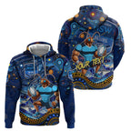 Personalised Mascot NSW Blues Rugby Zip Hoodie Aboriginal Galaxy
