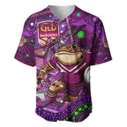 Personalised Mascot Queensland Maroons Rugby Baseball Jersey Aboriginal Galaxy