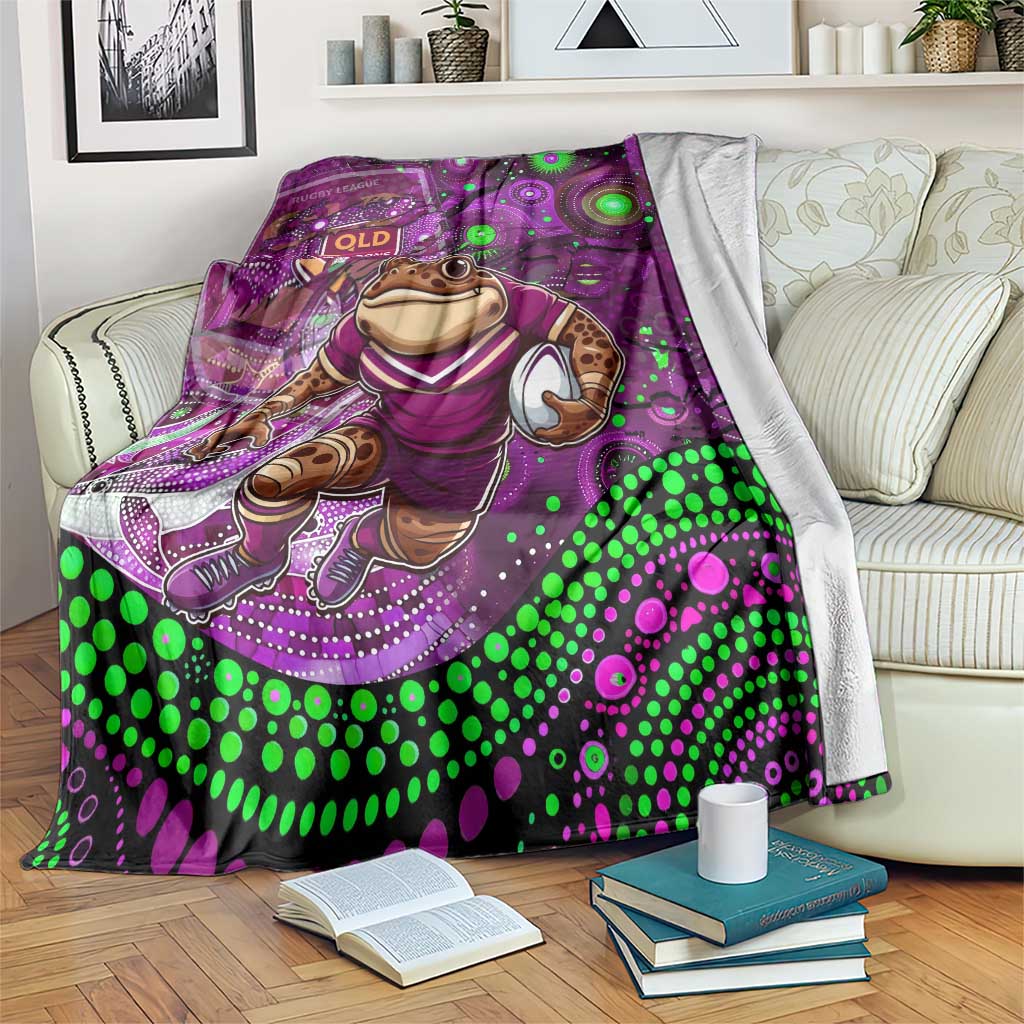 Mascot Queensland Maroons Rugby Blanket Aboriginal Galaxy
