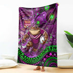 Mascot Queensland Maroons Rugby Blanket Aboriginal Galaxy