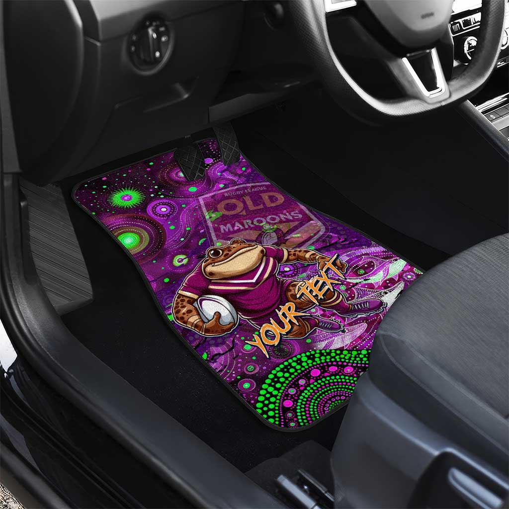 Mascot Queensland Maroons Rugby Car Mats Aboriginal Galaxy