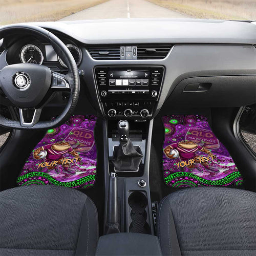 Mascot Queensland Maroons Rugby Car Mats Aboriginal Galaxy