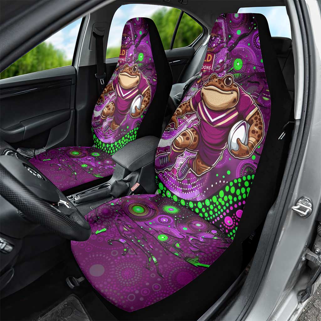 Mascot Queensland Maroons Rugby Car Seat Cover Aboriginal Galaxy
