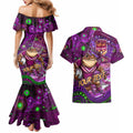 Personalised Mascot Queensland Maroons Rugby Couples Matching Mermaid Dress and Hawaiian Shirt Aboriginal Galaxy