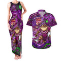 Personalised Mascot Queensland Maroons Rugby Couples Matching Tank Maxi Dress and Hawaiian Shirt Aboriginal Galaxy