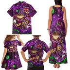 Personalised Mascot Queensland Maroons Rugby Family Matching Tank Maxi Dress and Hawaiian Shirt Aboriginal Galaxy