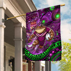Mascot Queensland Maroons Rugby Garden Flag Aboriginal Galaxy