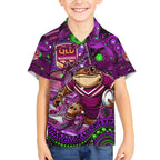 Personalised Mascot Queensland Maroons Rugby Hawaiian Shirt Aboriginal Galaxy