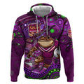 Personalised Mascot Queensland Maroons Rugby Hoodie Aboriginal Galaxy