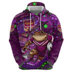 Personalised Mascot Queensland Maroons Rugby Hoodie Aboriginal Galaxy