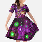 Personalised Mascot Queensland Maroons Rugby Kid Short Sleeve Dress Aboriginal Galaxy