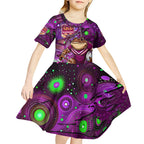 Personalised Mascot Queensland Maroons Rugby Kid Short Sleeve Dress Aboriginal Galaxy