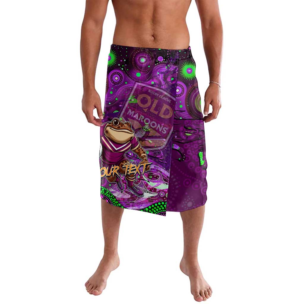 Personalised Mascot Queensland Maroons Rugby Lavalava Aboriginal Galaxy
