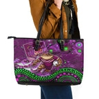 Mascot Queensland Maroons Rugby Leather Tote Bag Aboriginal Galaxy